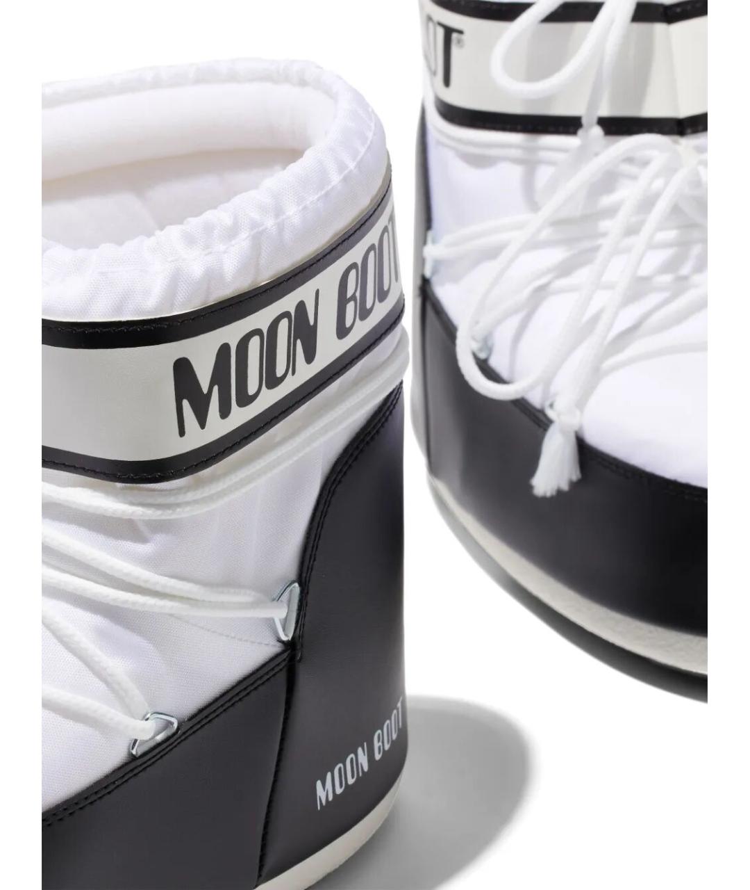 MOON BOOT Белые синтетические низкие ботинки, фото 4