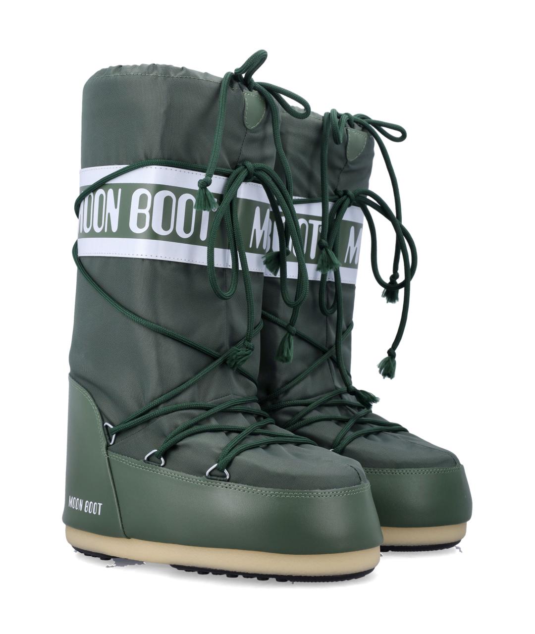 MOON BOOT Зеленые текстильные ботинки, фото 2