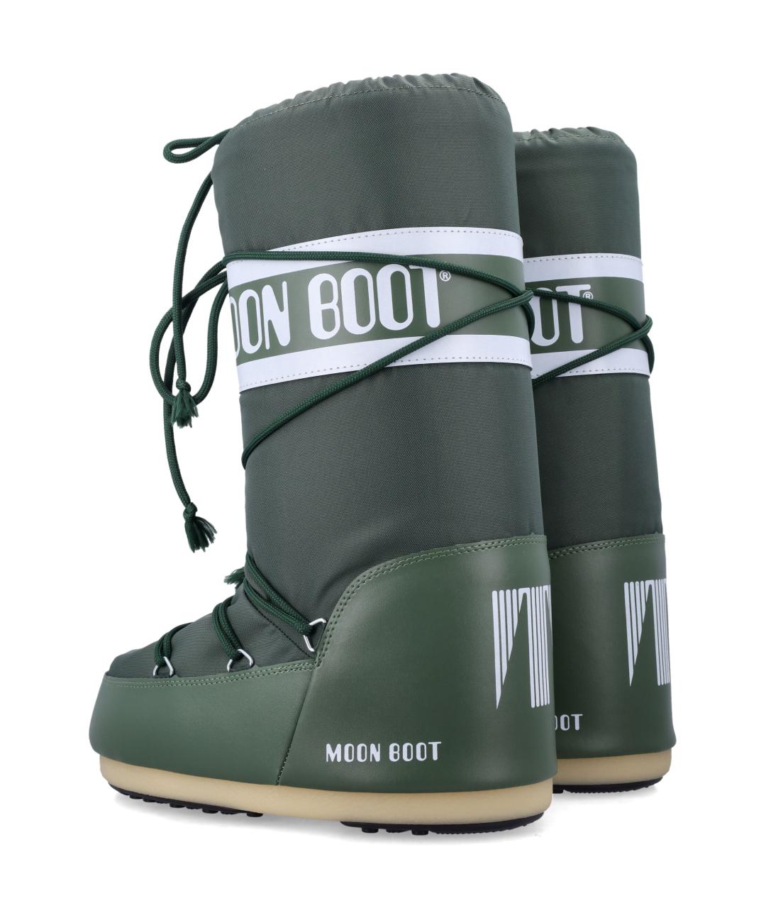 MOON BOOT Зеленые текстильные ботинки, фото 3