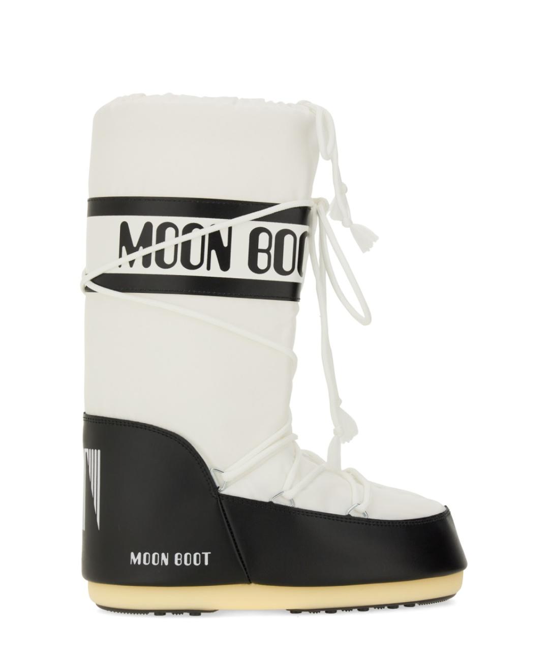 MOON BOOT Белые текстильные ботинки, фото 1