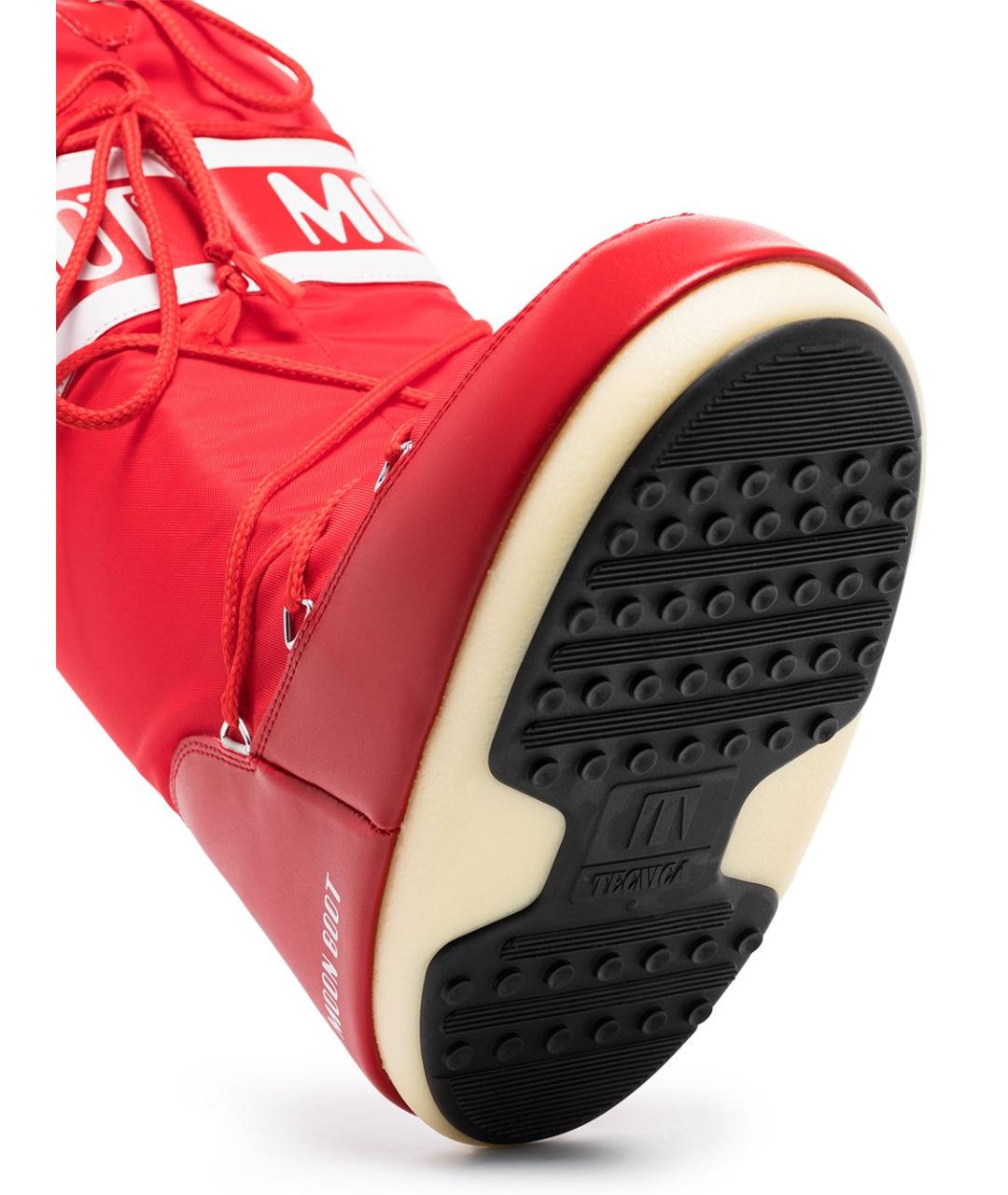 MOON BOOT Красные синтетические высокие ботинки, фото 4