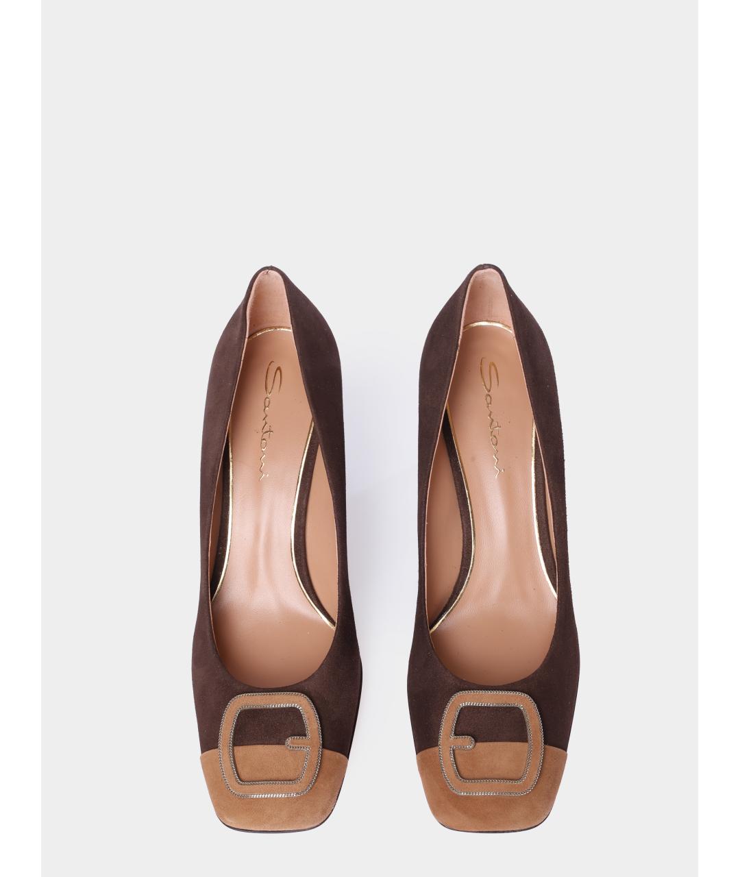 SANTONI Коричневые туфли, фото 4