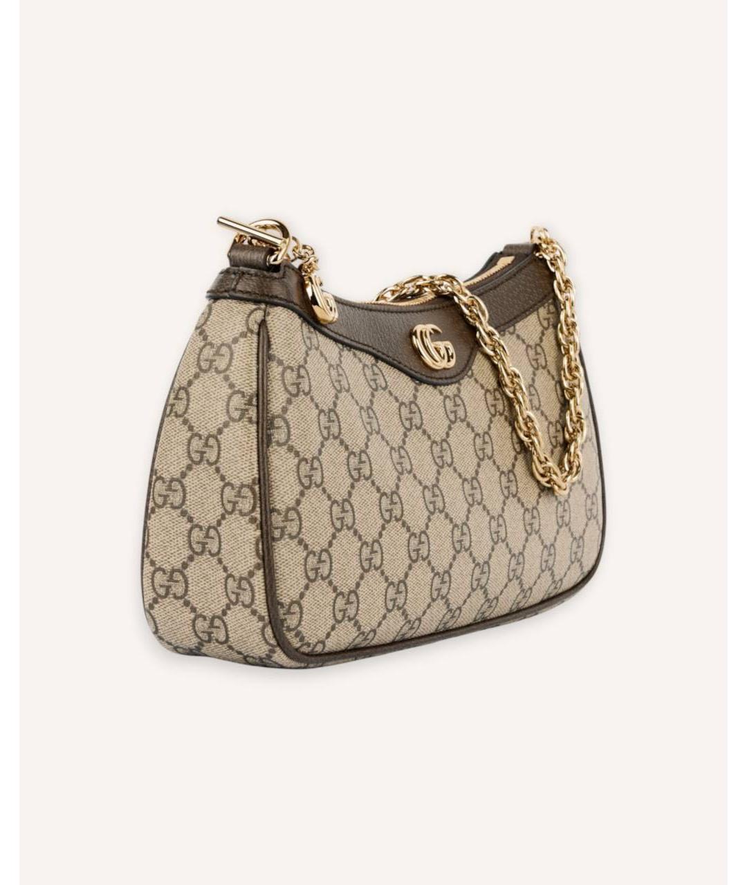 GUCCI Коричневая сумка через плечо из канвы, фото 2