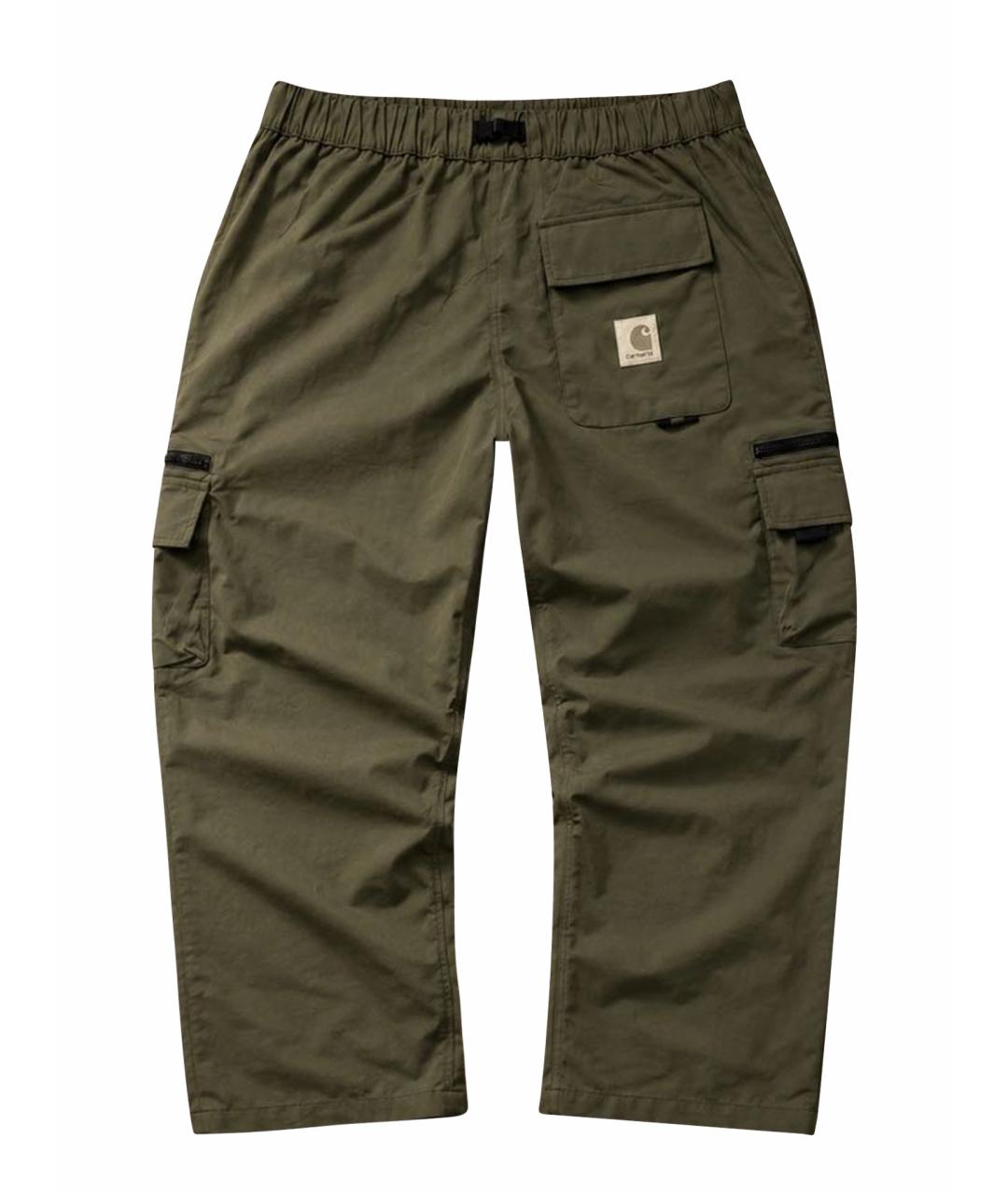 CARHARTT WIP Хаки полиэстеровые повседневные брюки, фото 1