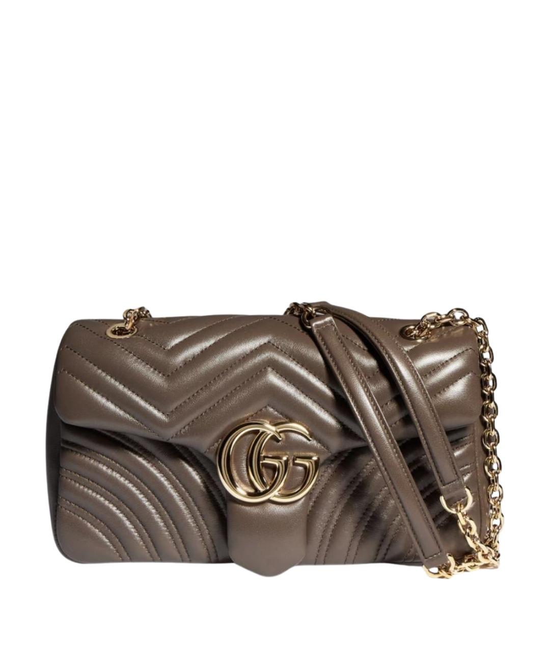 GUCCI Коричневая кожаная сумка через плечо, фото 1