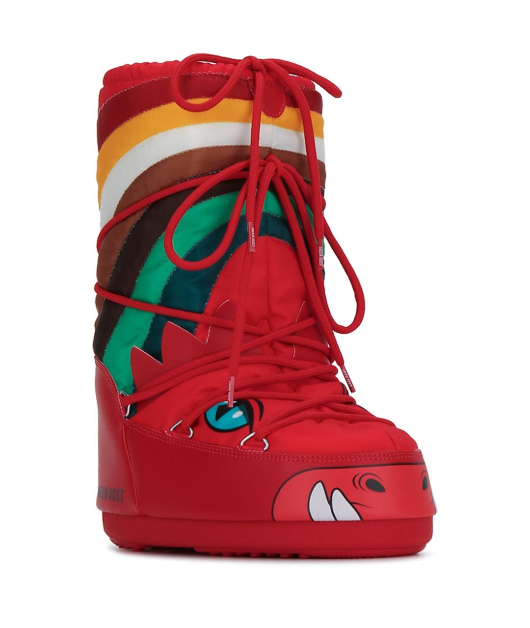 MOON BOOT Красные синтетические сапоги, фото 2