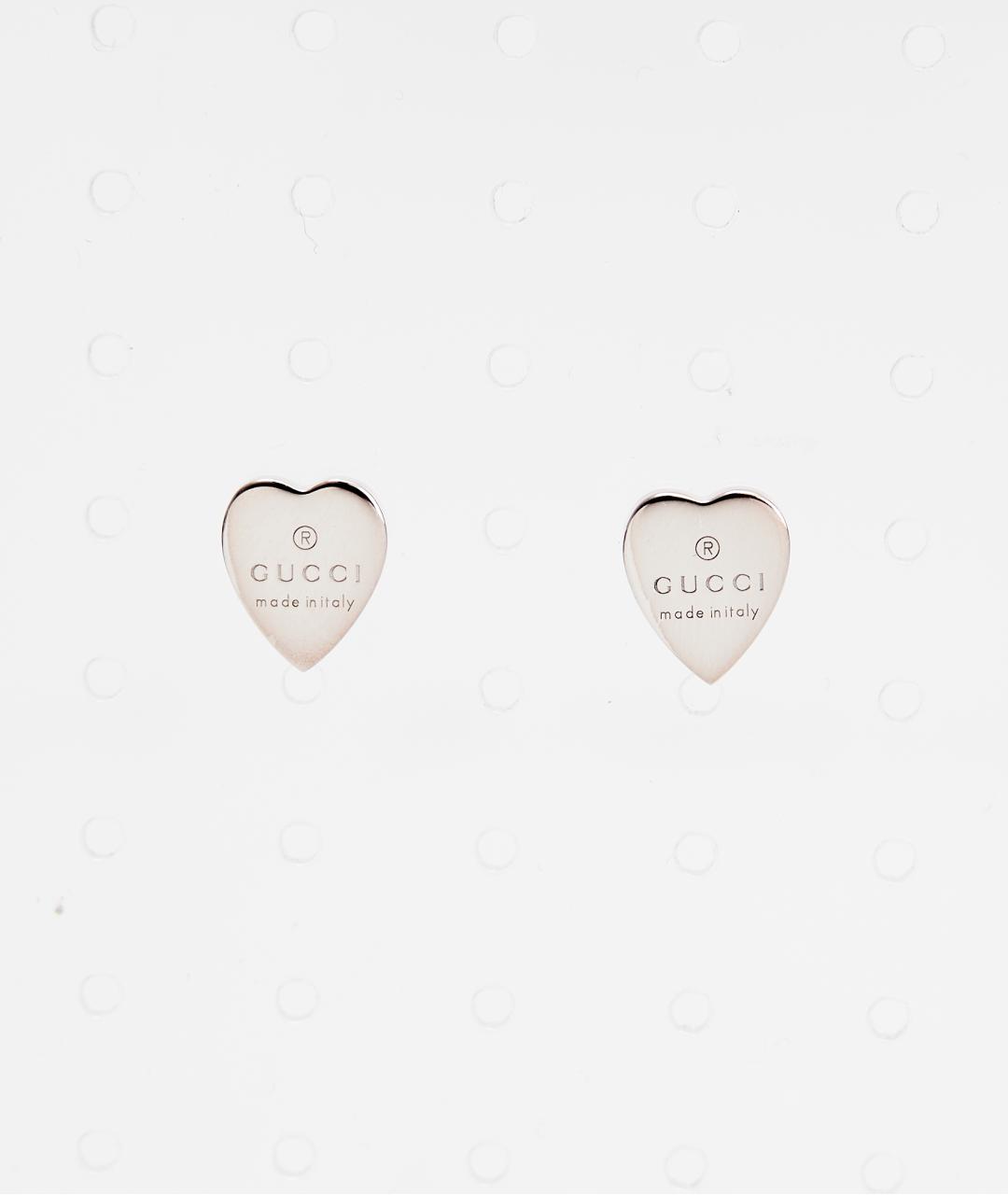 GUCCI Серебряные металлические серьги, фото 4