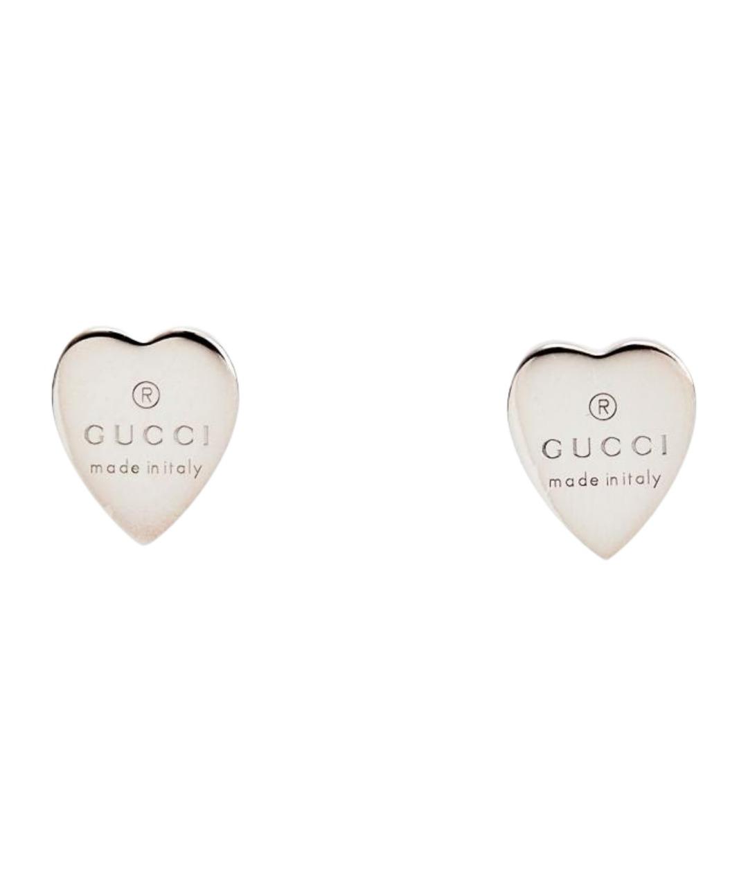 GUCCI Серебряные металлические серьги, фото 1
