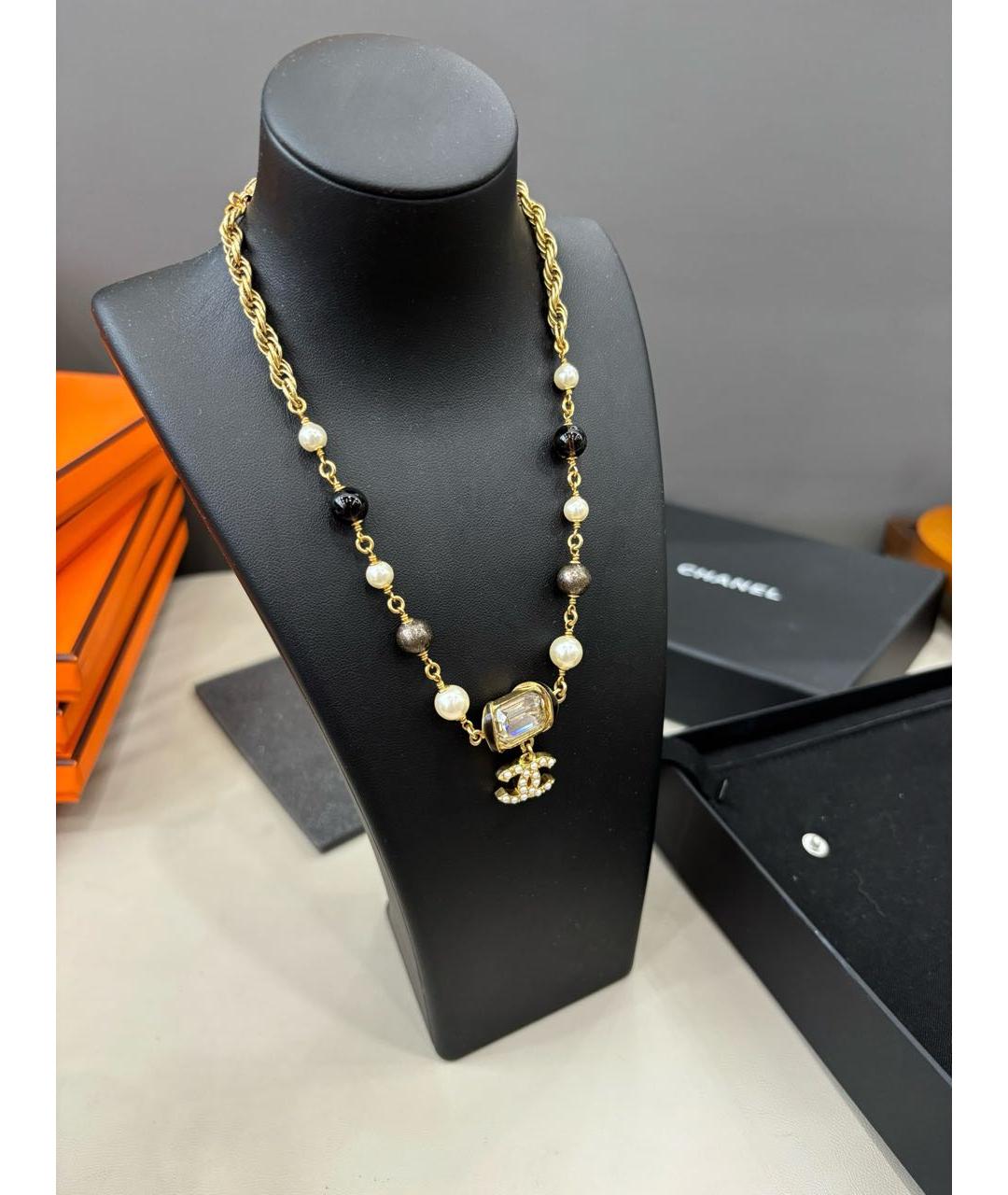 CHANEL Золотое колье, фото 6