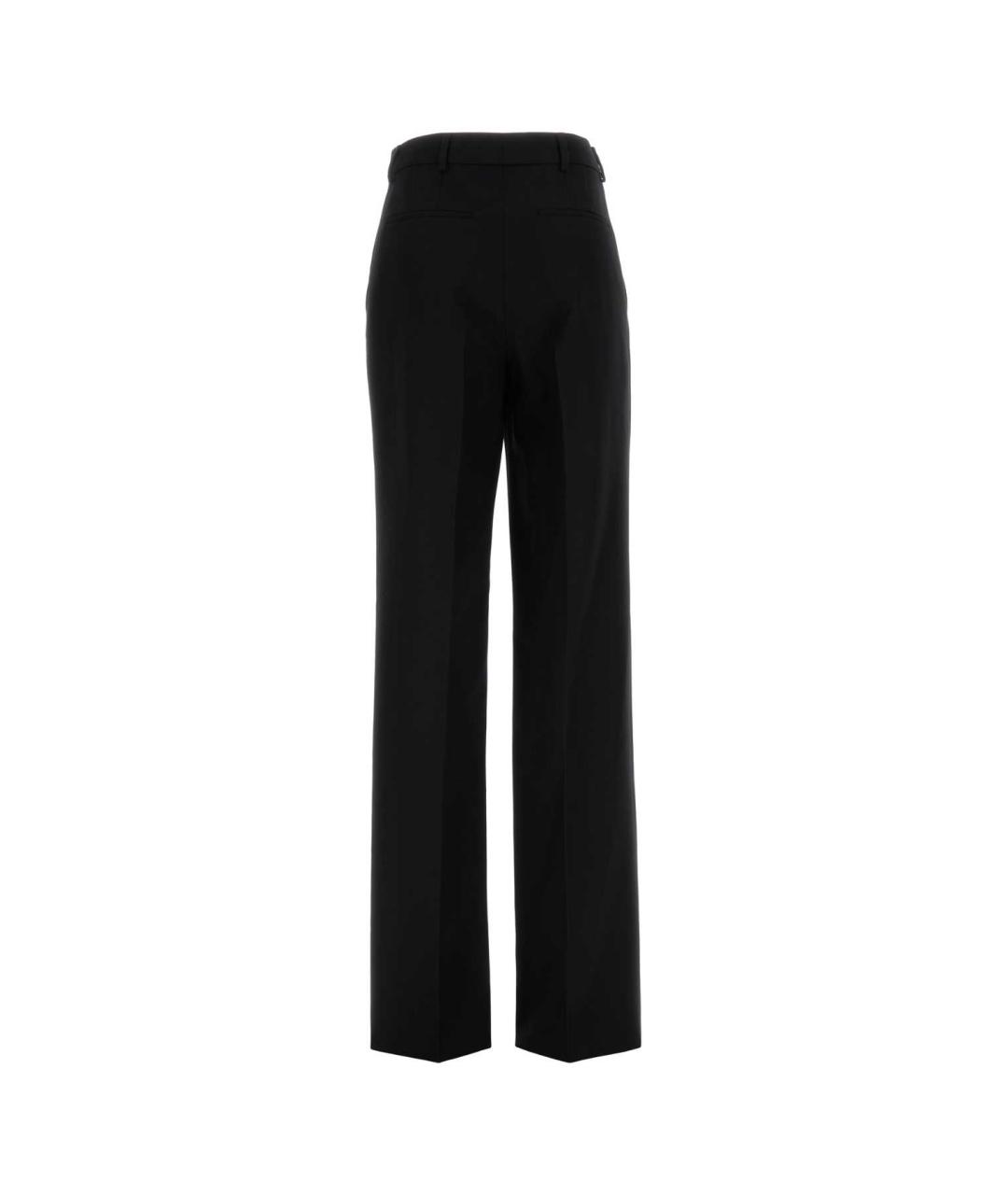 SAINT LAURENT Черные хлопковые прямые брюки, фото 2