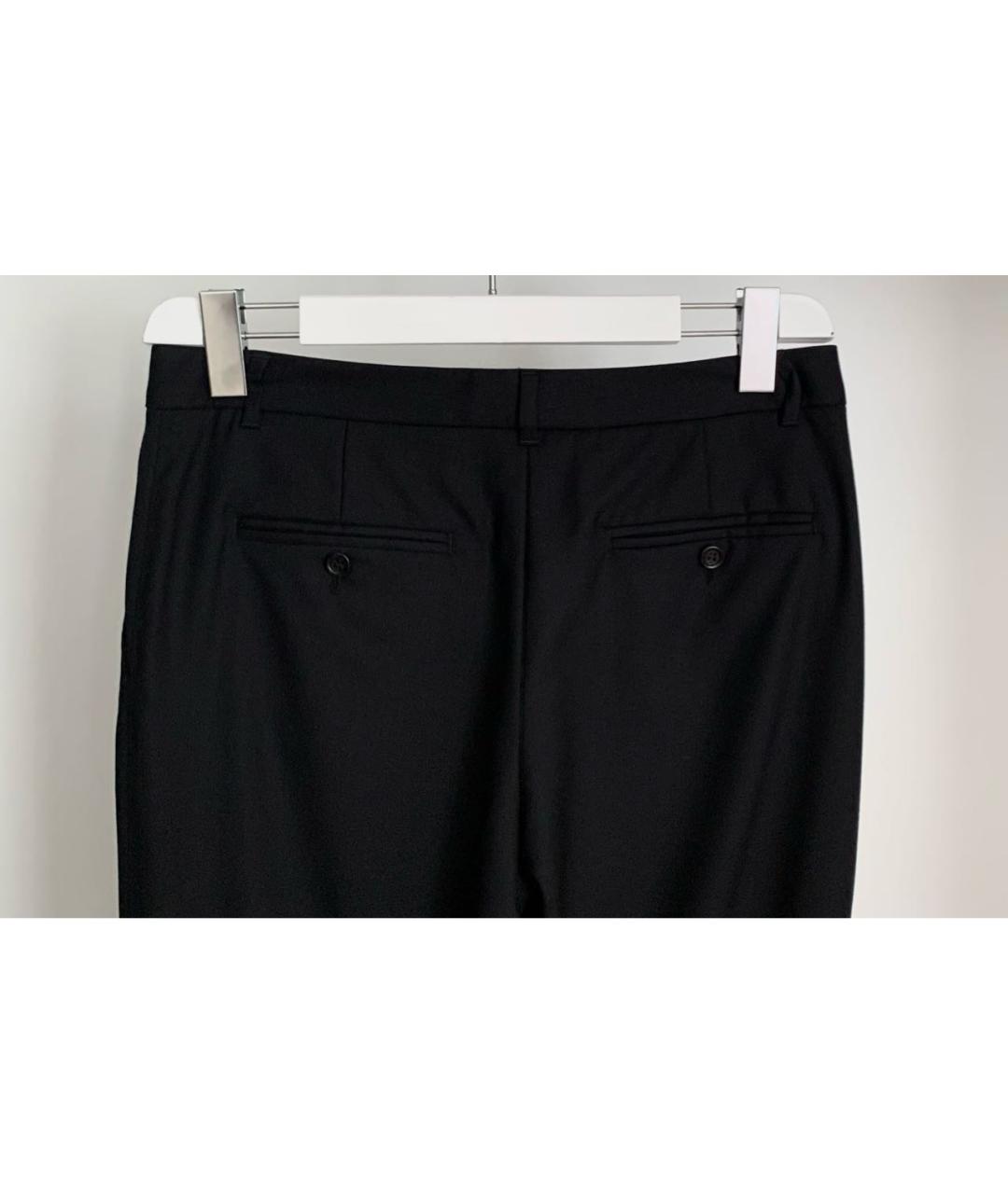 DOLCE&GABBANA Черные вискозные прямые брюки, фото 4