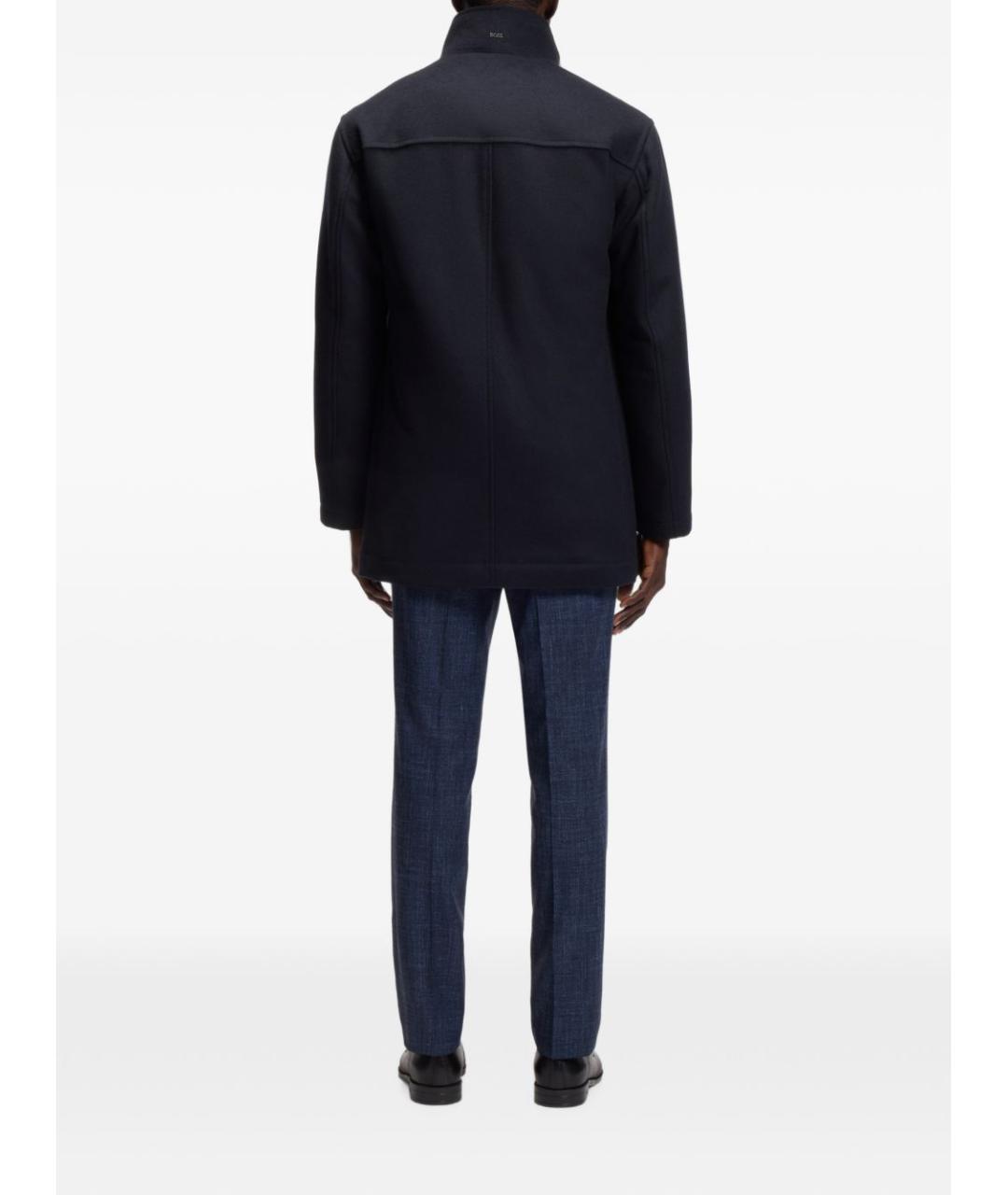 HUGO BOSS Темно-синее кашемировое пальто, фото 3