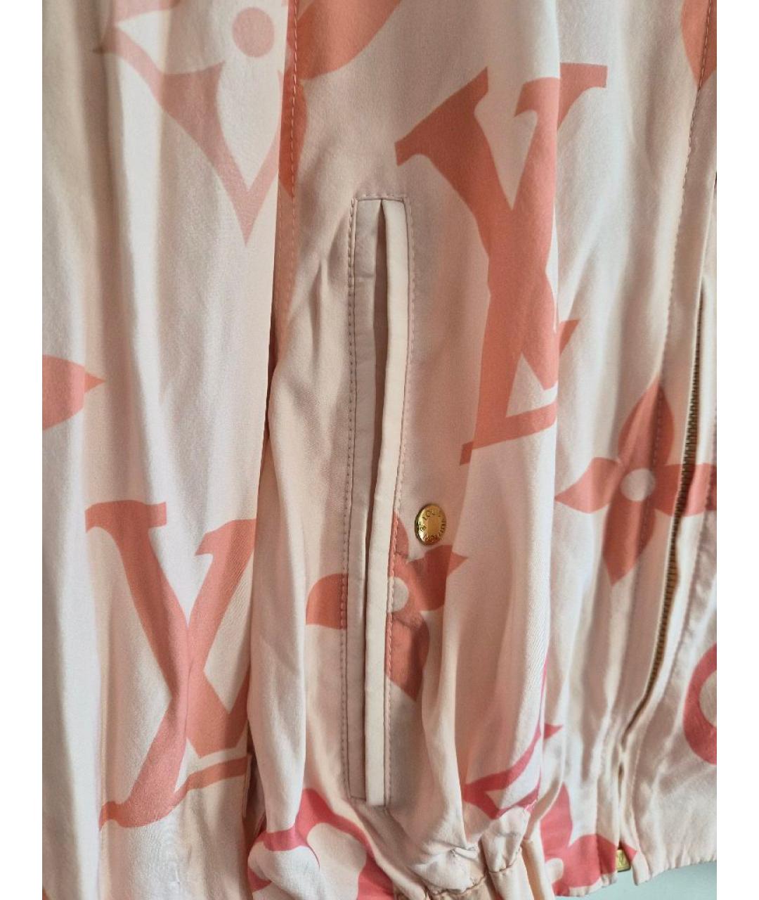 LOUIS VUITTON Коралловая шелковая куртка, фото 6