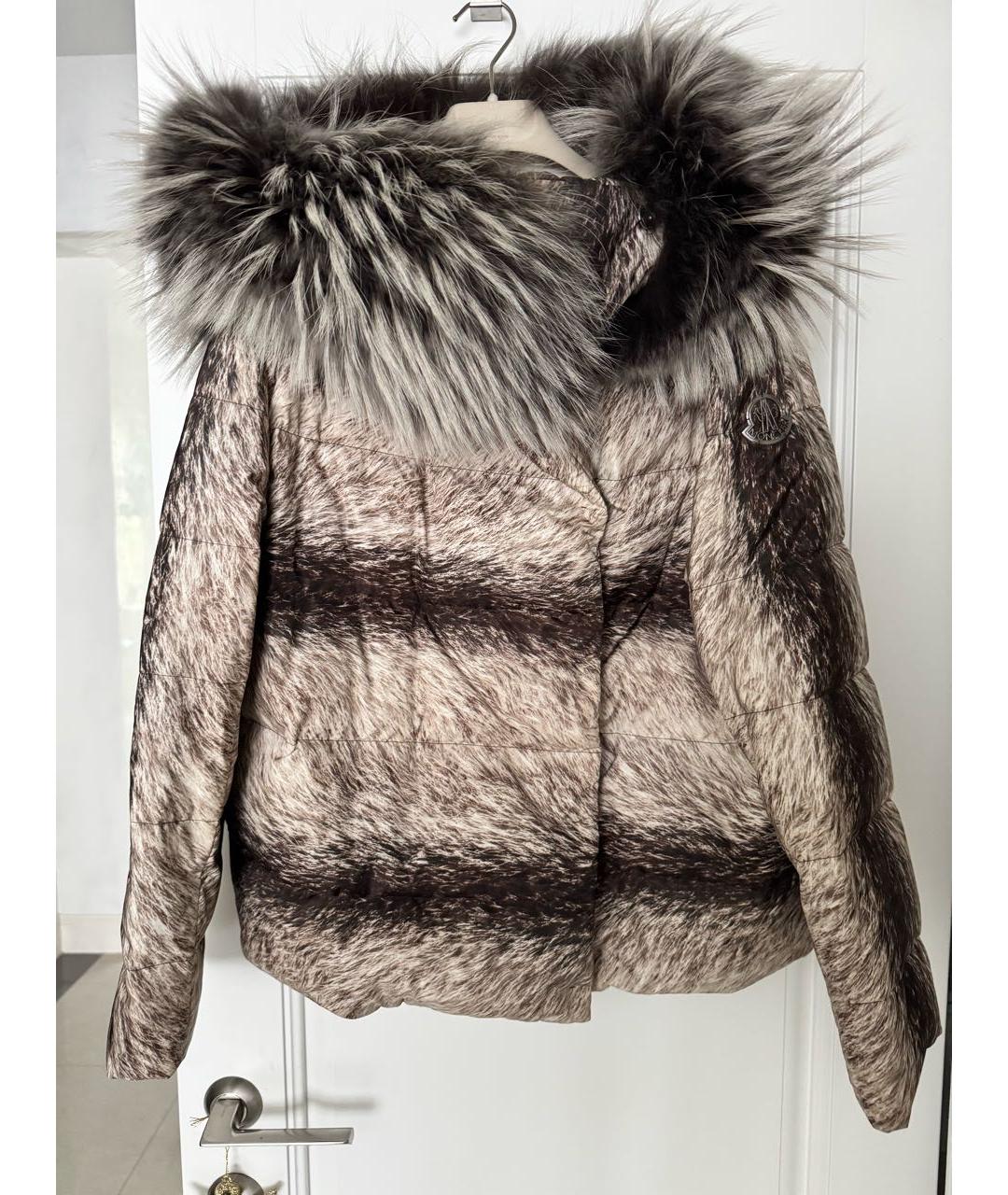 MONCLER Бежевый пуховик, фото 8