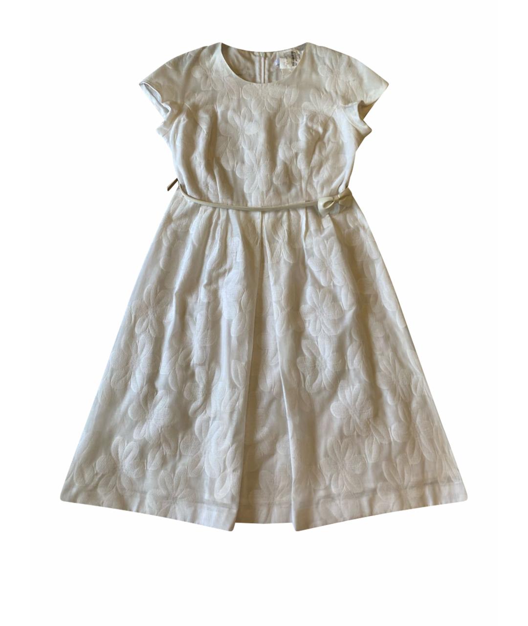 MAX MARA Белое хлопковое повседневное платье, фото 1