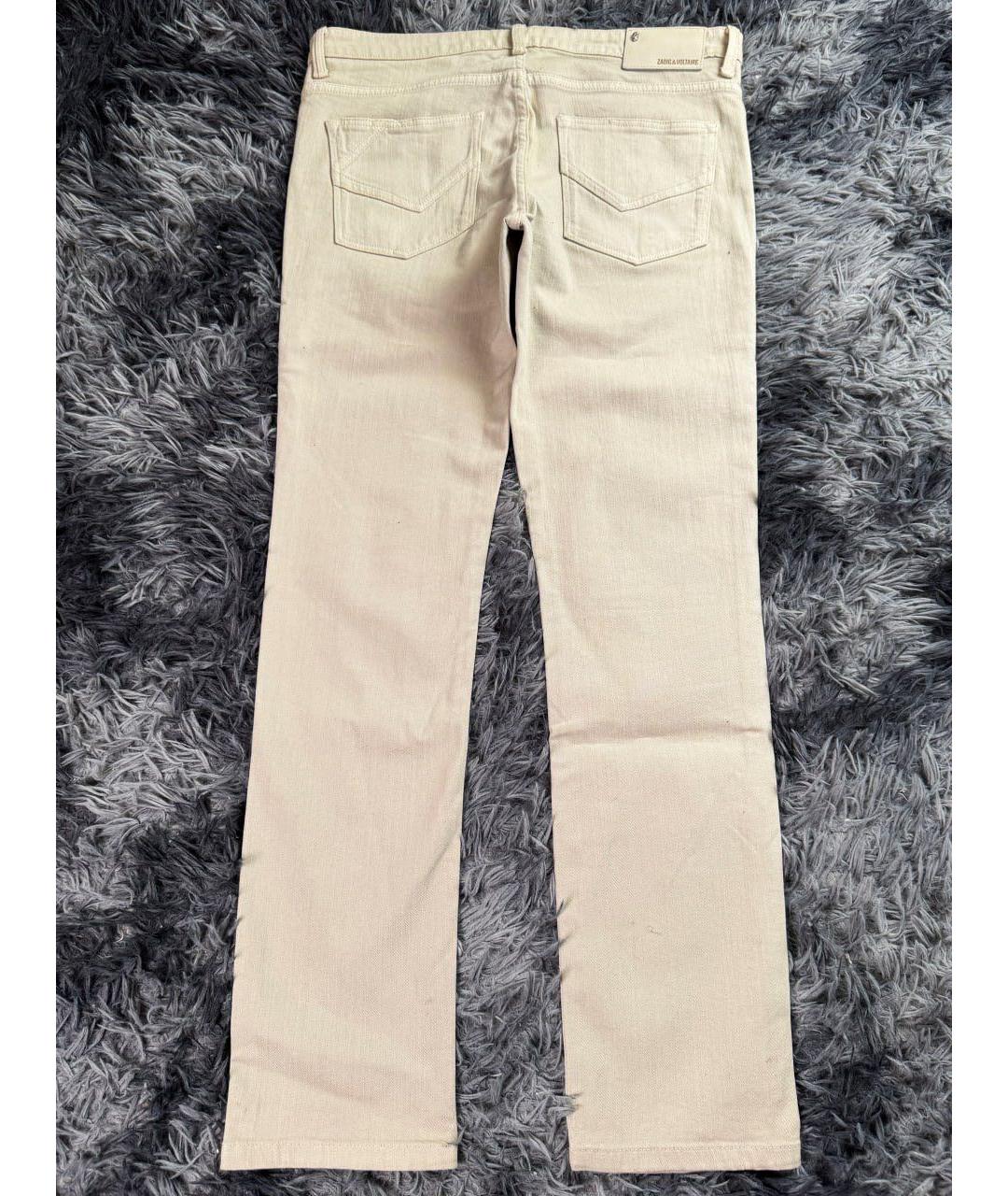 ZADIG & VOLTAIRE Бежевые хлопковые джинсы скинни, фото 2