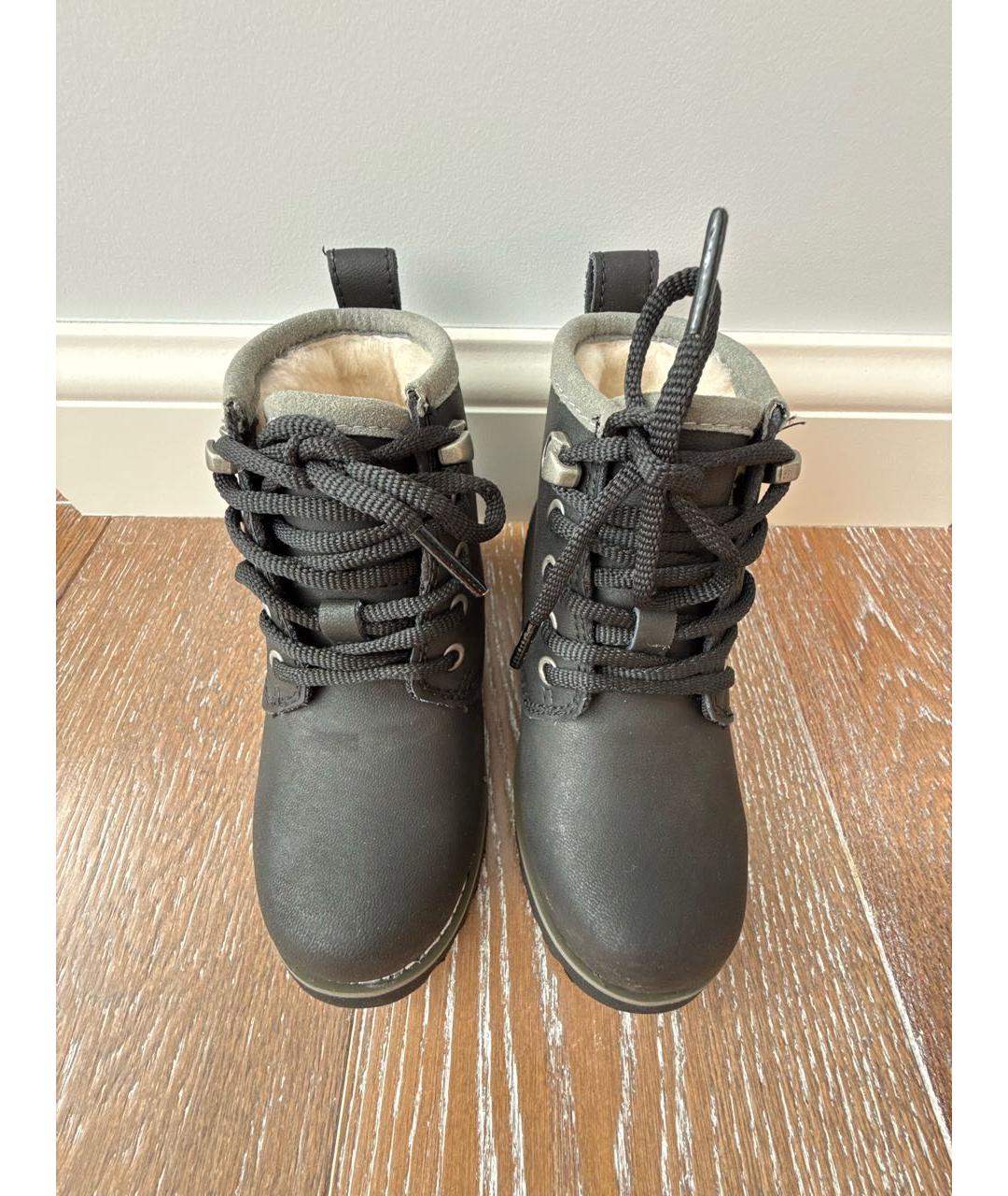UGG Черные нубуковые ботинки, фото 2