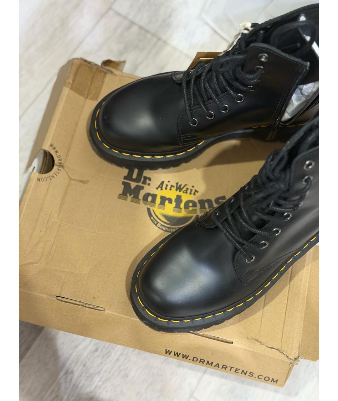 DR. MARTENS Черные кожаные ботинки, фото 2