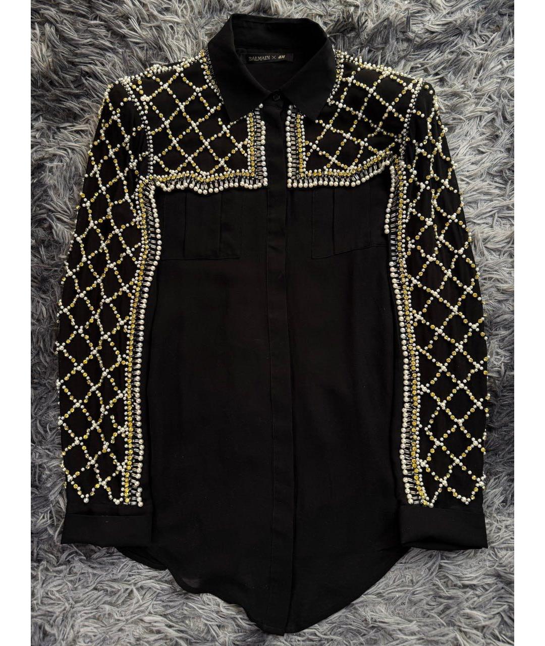 BALMAIN Черная хлопковая кэжуал рубашка, фото 6