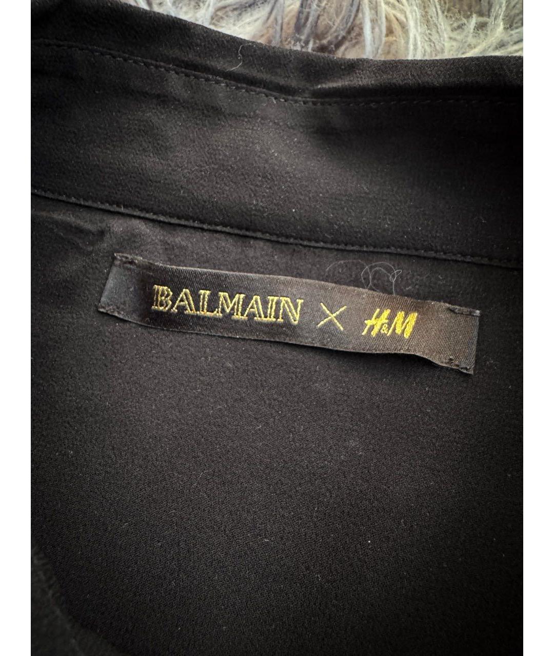 BALMAIN Черная хлопковая кэжуал рубашка, фото 5