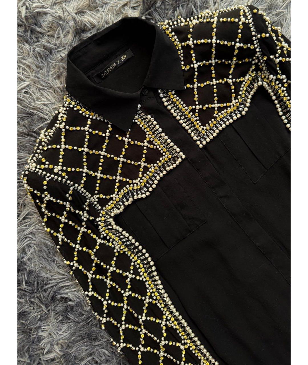BALMAIN Черная хлопковая кэжуал рубашка, фото 3