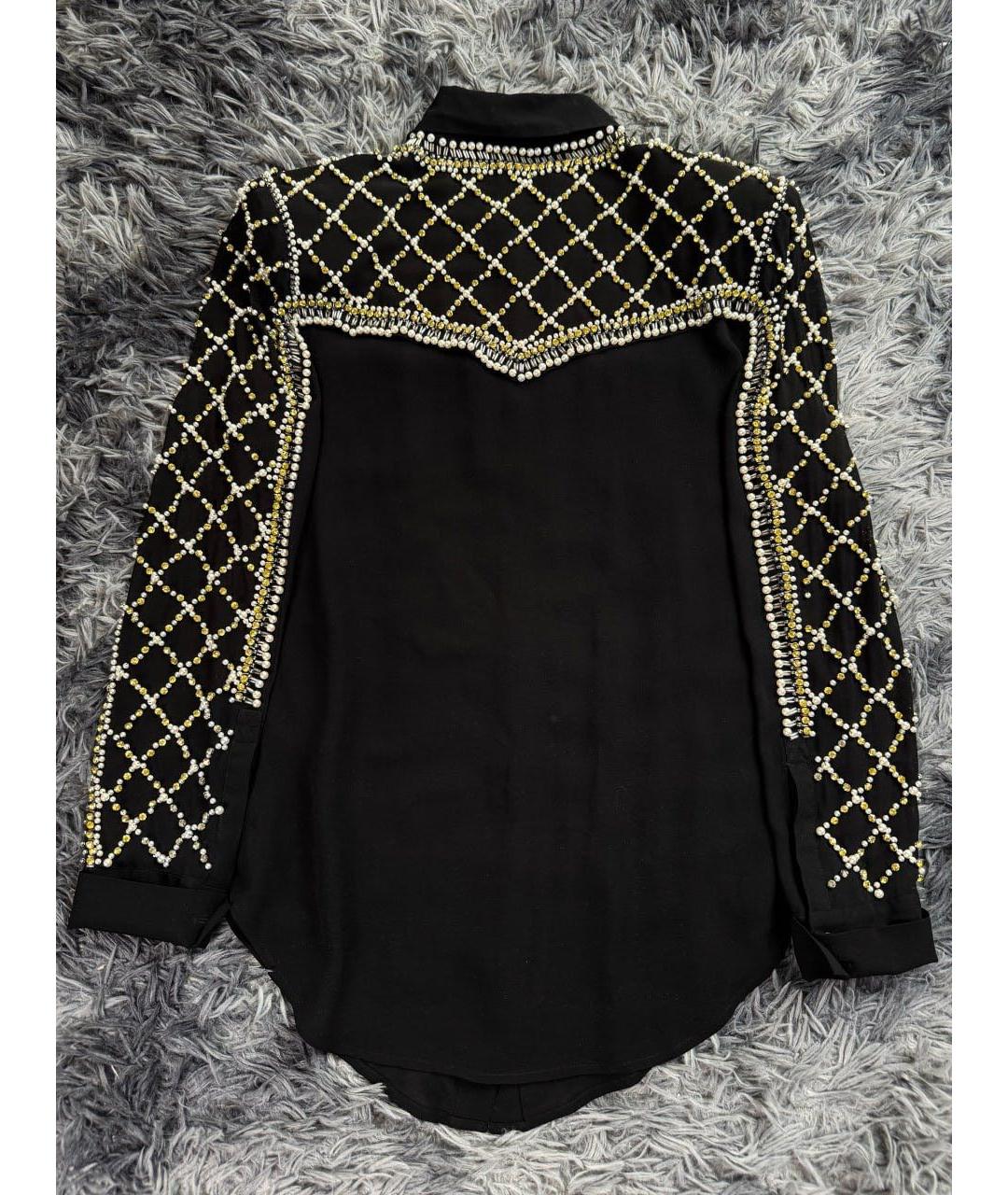BALMAIN Черная хлопковая кэжуал рубашка, фото 2
