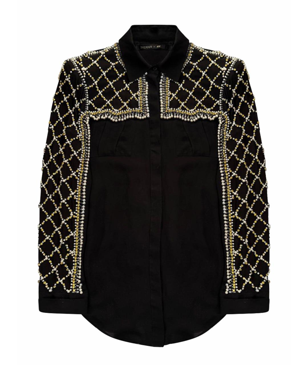 BALMAIN Черная хлопковая кэжуал рубашка, фото 1