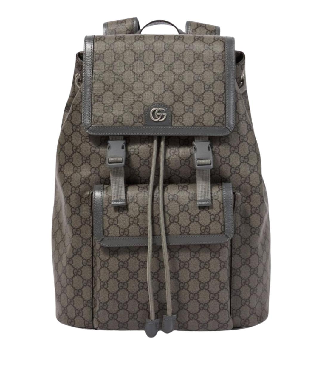 GUCCI Коричневый рюкзак из канвы, фото 1