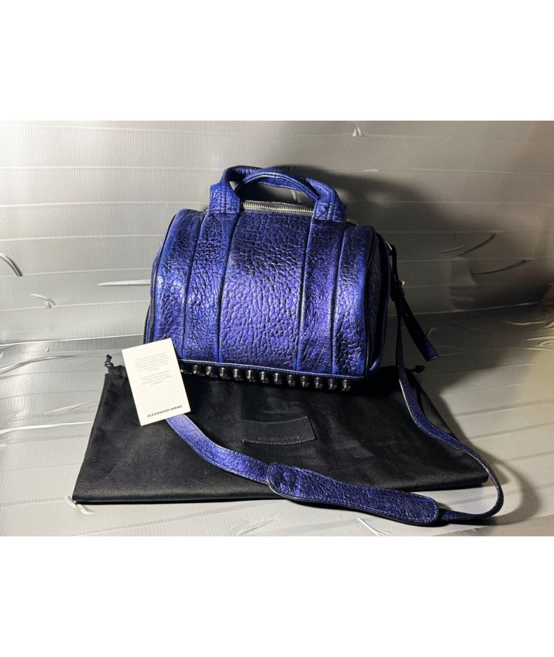 ALEXANDER WANG Фиолетовая сумка с короткими ручками из экзотической кожи, фото 7