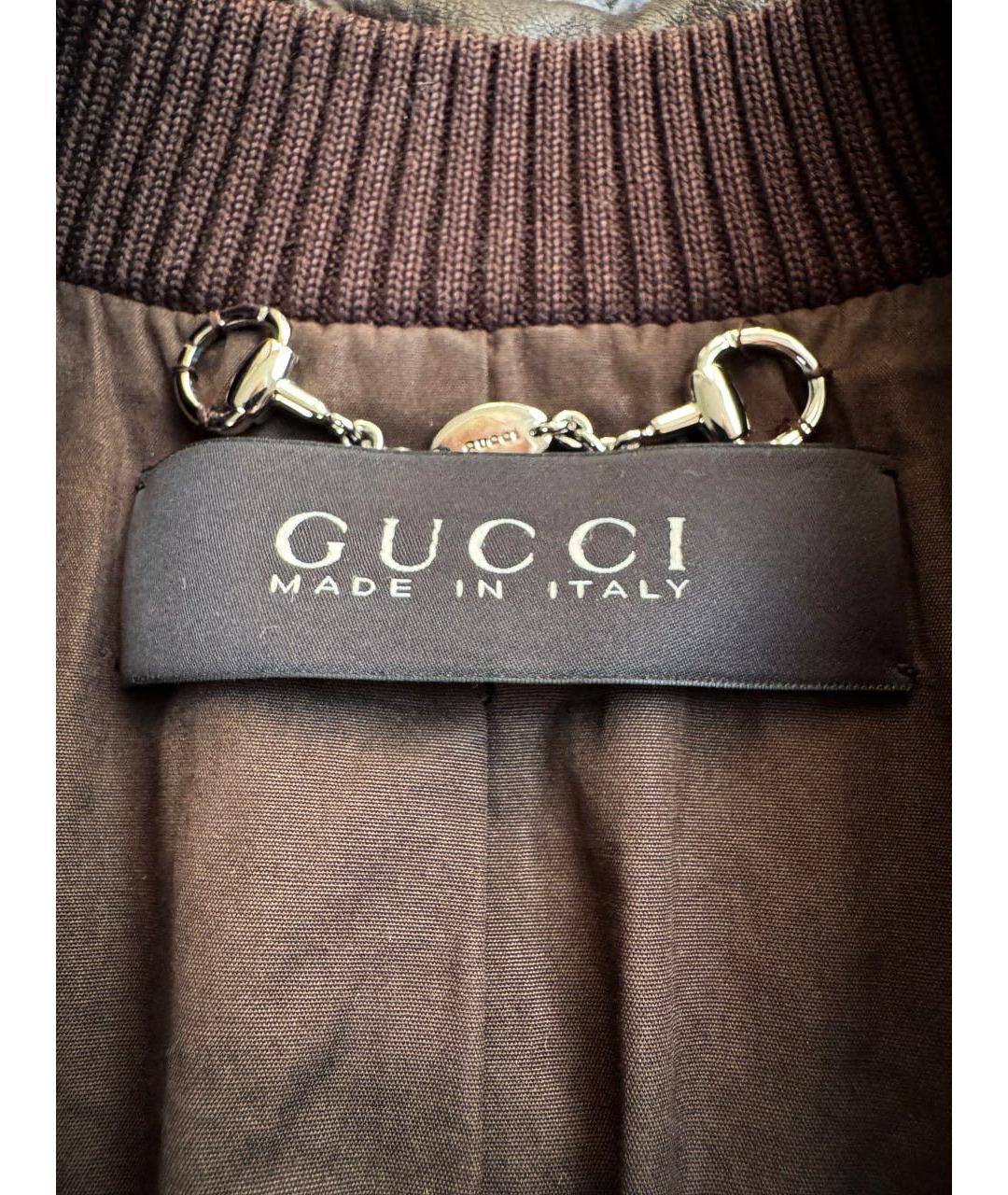 GUCCI Черная кожаная куртка, фото 5