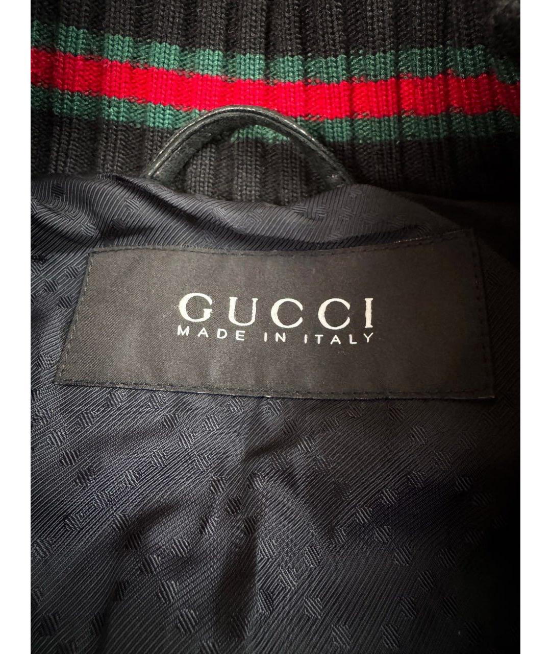 GUCCI Черная кожаная куртка, фото 5