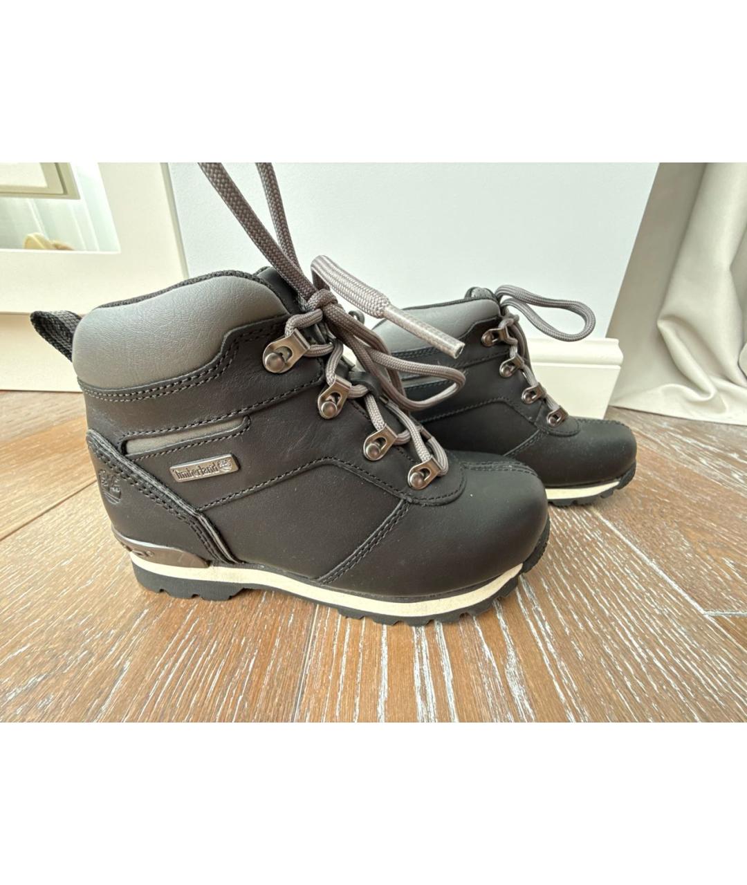 TIMBERLAND Черные кожаные ботинки, фото 8