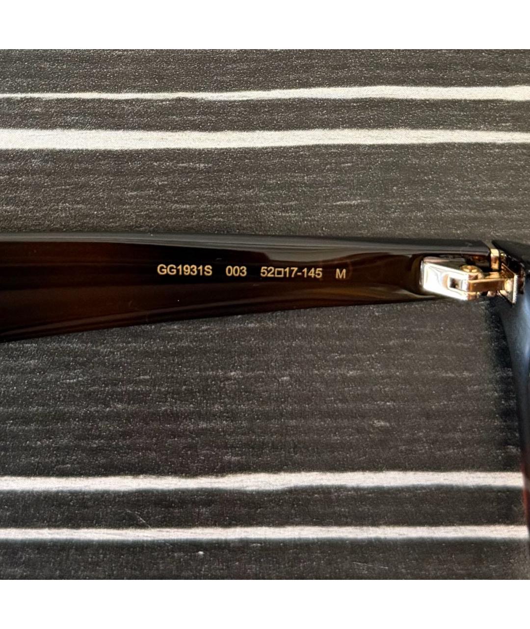 GUCCI Коричневые пластиковые солнцезащитные очки, фото 3
