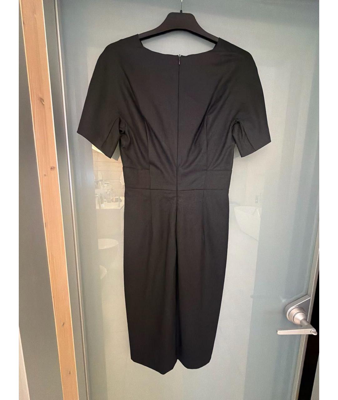 MAX MARA Черное шерстяное коктейльное платье, фото 2