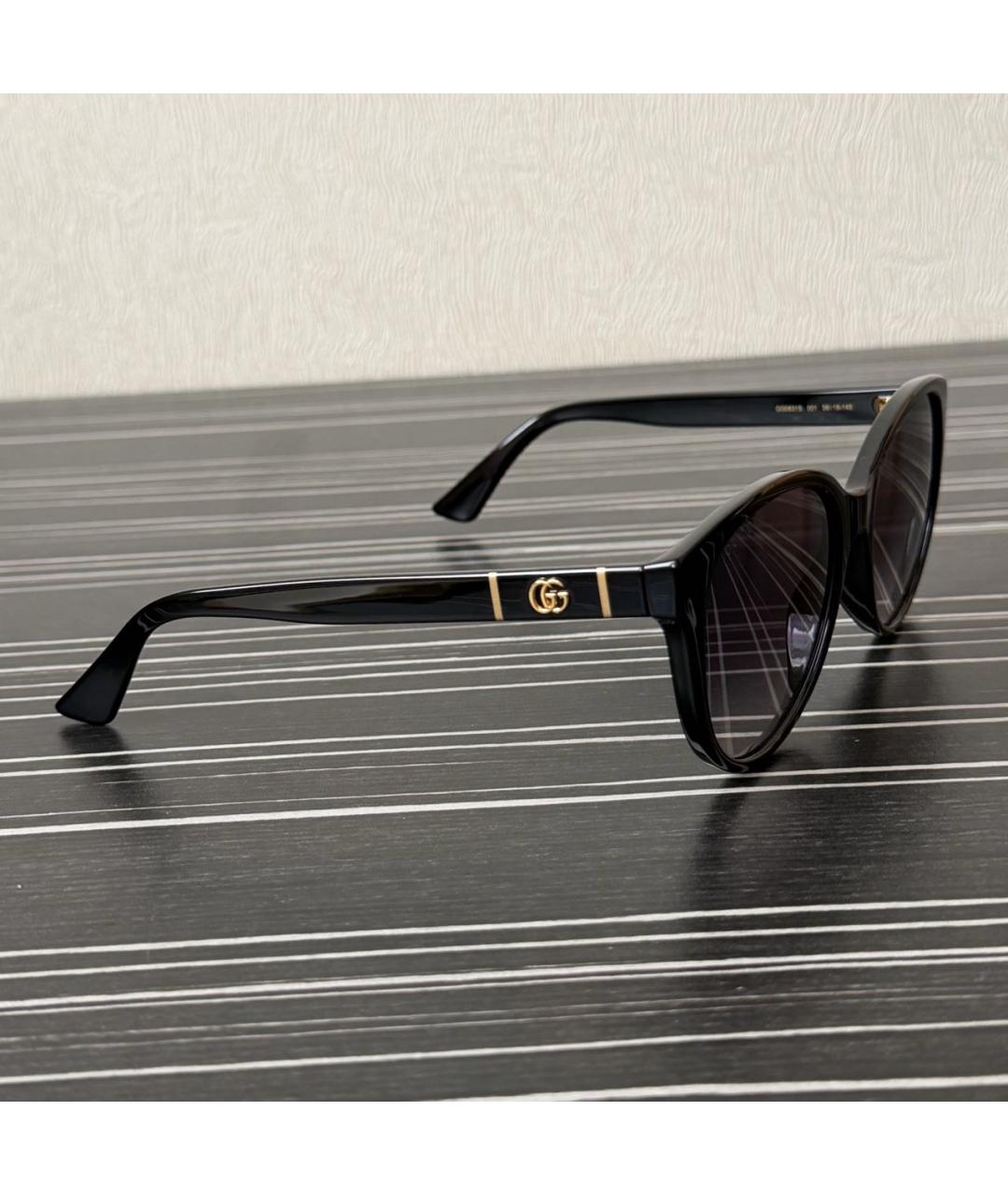 GUCCI Черные пластиковые солнцезащитные очки, фото 2