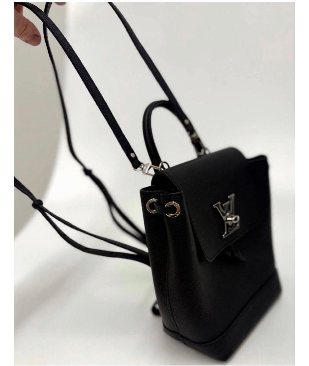 LOUIS VUITTON Черный кожаный рюкзак, фото 2