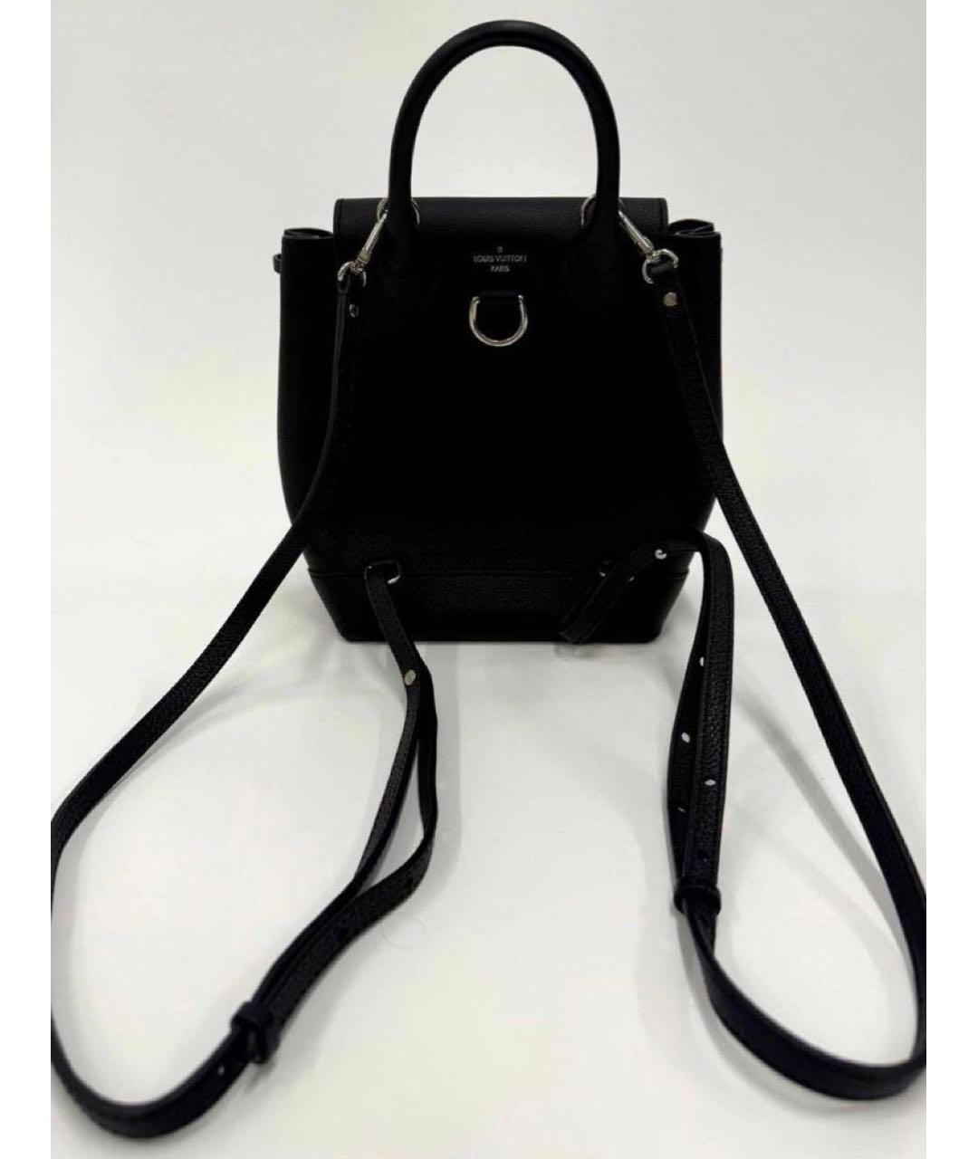 LOUIS VUITTON Черный кожаный рюкзак, фото 3