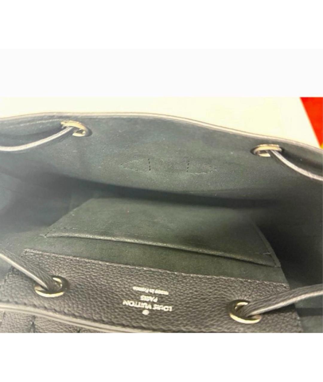 LOUIS VUITTON Черный кожаный рюкзак, фото 5