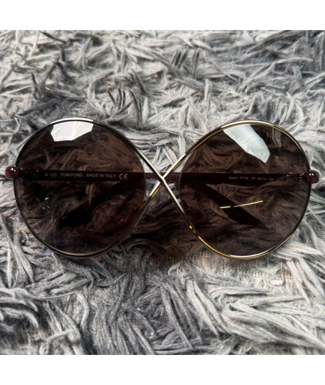 TOM FORD Черные металлические солнцезащитные очки, фото 5