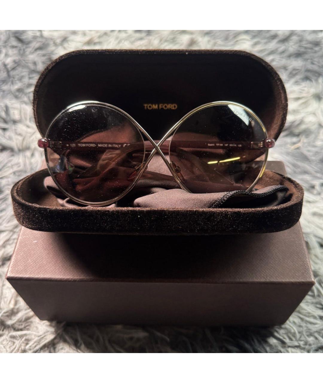 TOM FORD Черные металлические солнцезащитные очки, фото 7