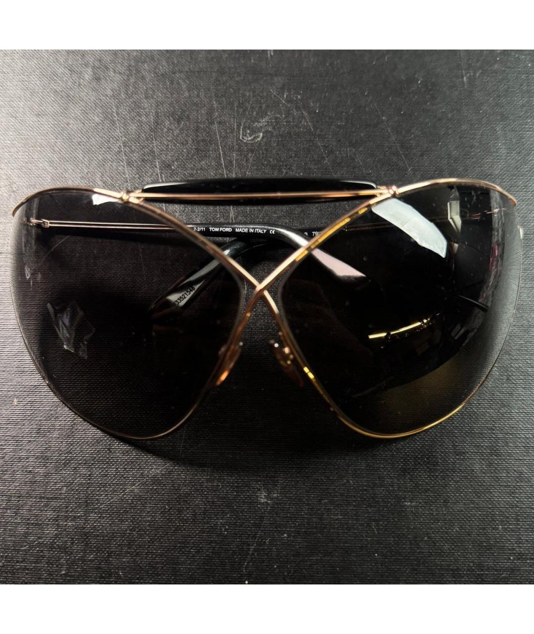 TOM FORD Черные металлические солнцезащитные очки, фото 8