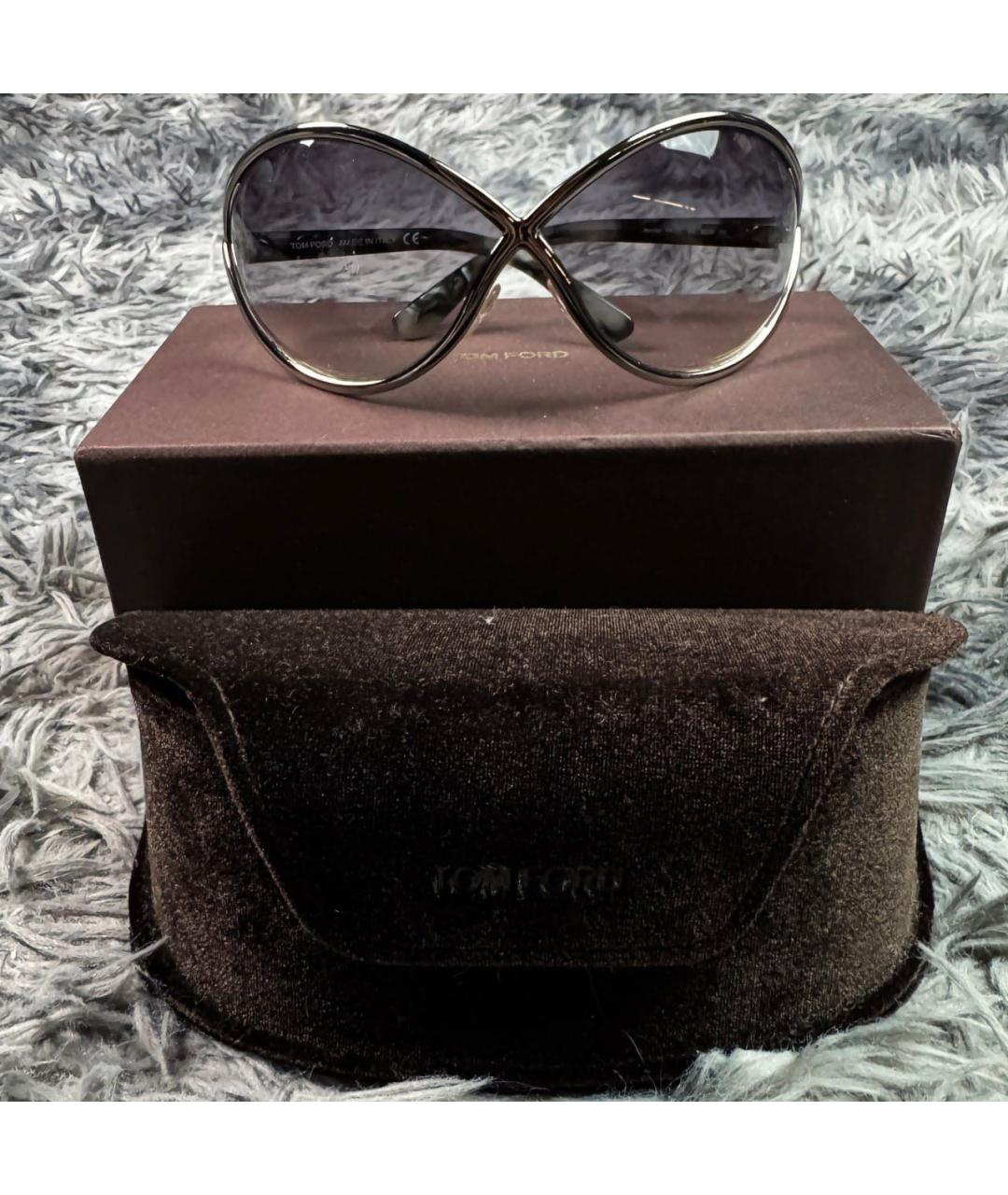 TOM FORD Черные металлические солнцезащитные очки, фото 7