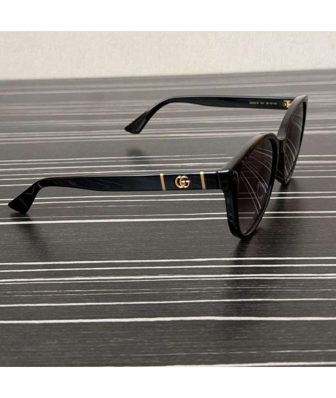 GUCCI Черные пластиковые солнцезащитные очки, фото 2