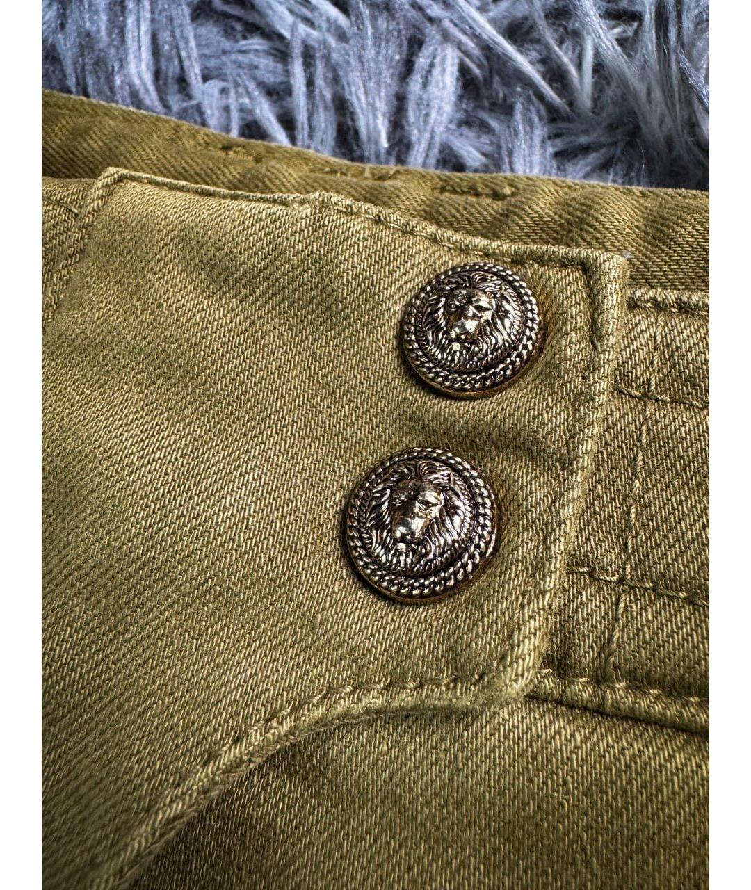 BALMAIN Зеленые хлопковые джинсы скинни, фото 7