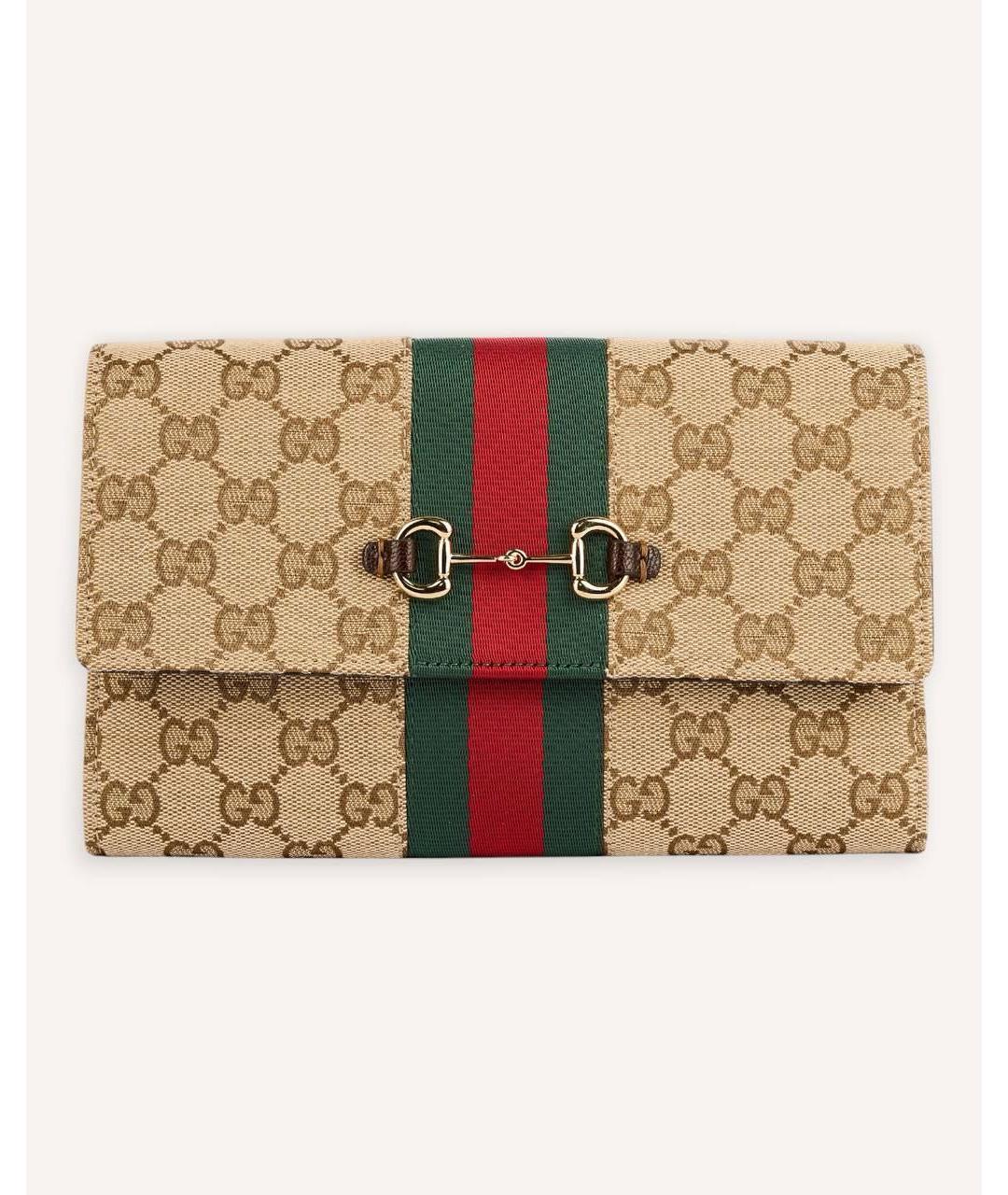 GUCCI Бежевая сумка через плечо из канвы, фото 8