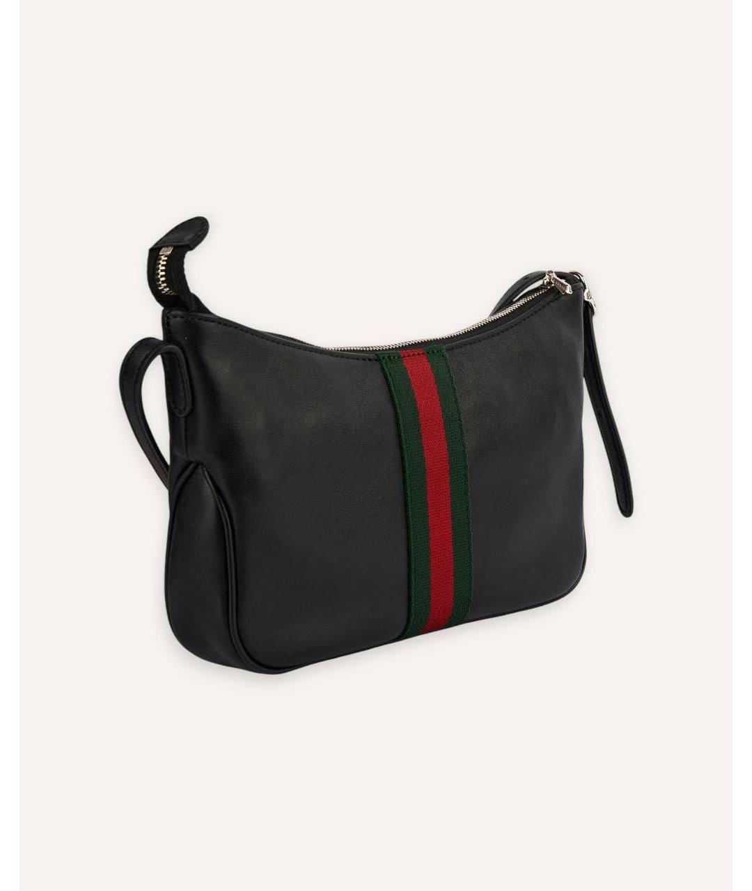 GUCCI Черная кожаная сумка через плечо, фото 3