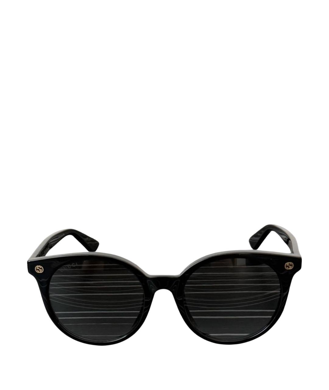 GUCCI Черные пластиковые солнцезащитные очки, фото 1