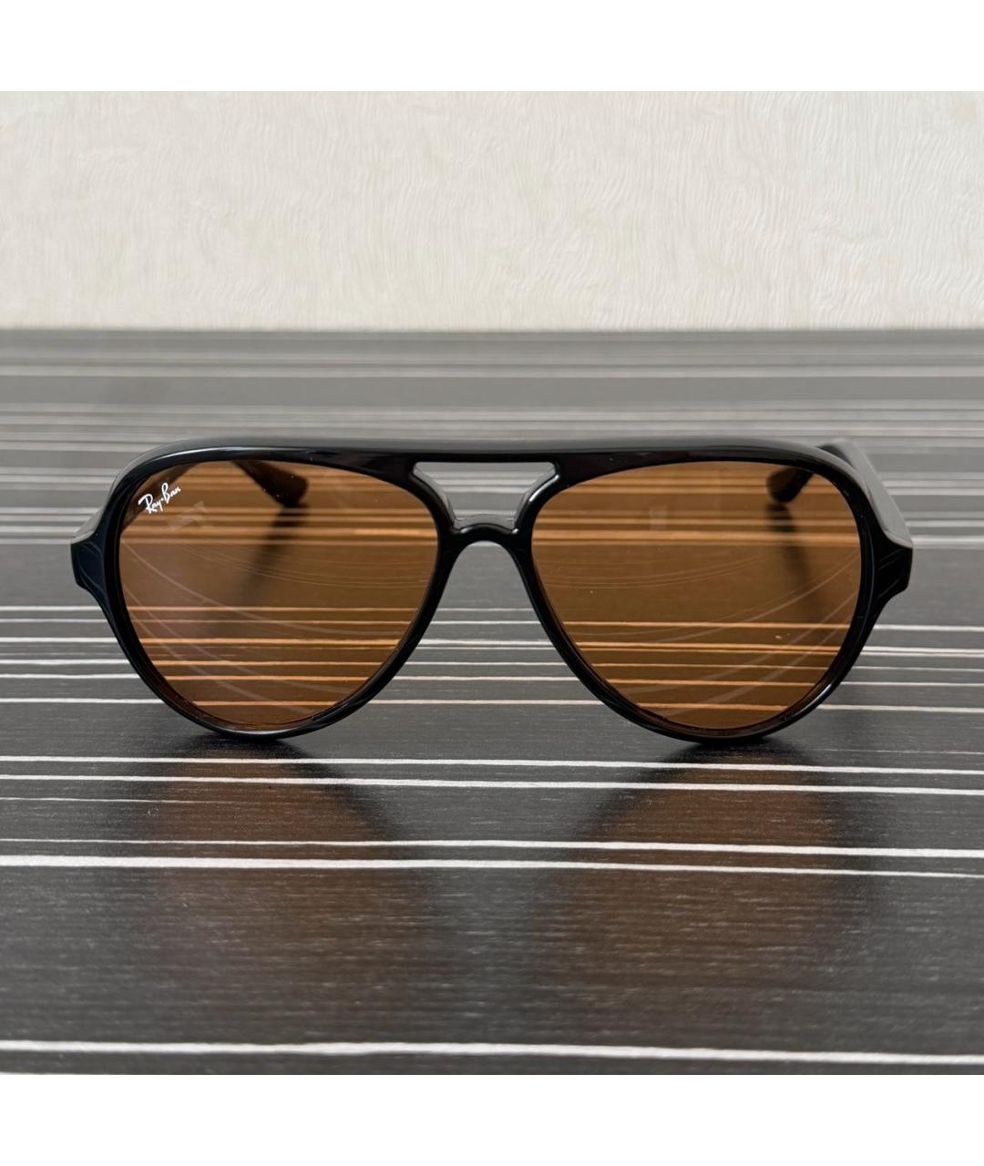 RAY BAN Черные пластиковые солнцезащитные очки, фото 5
