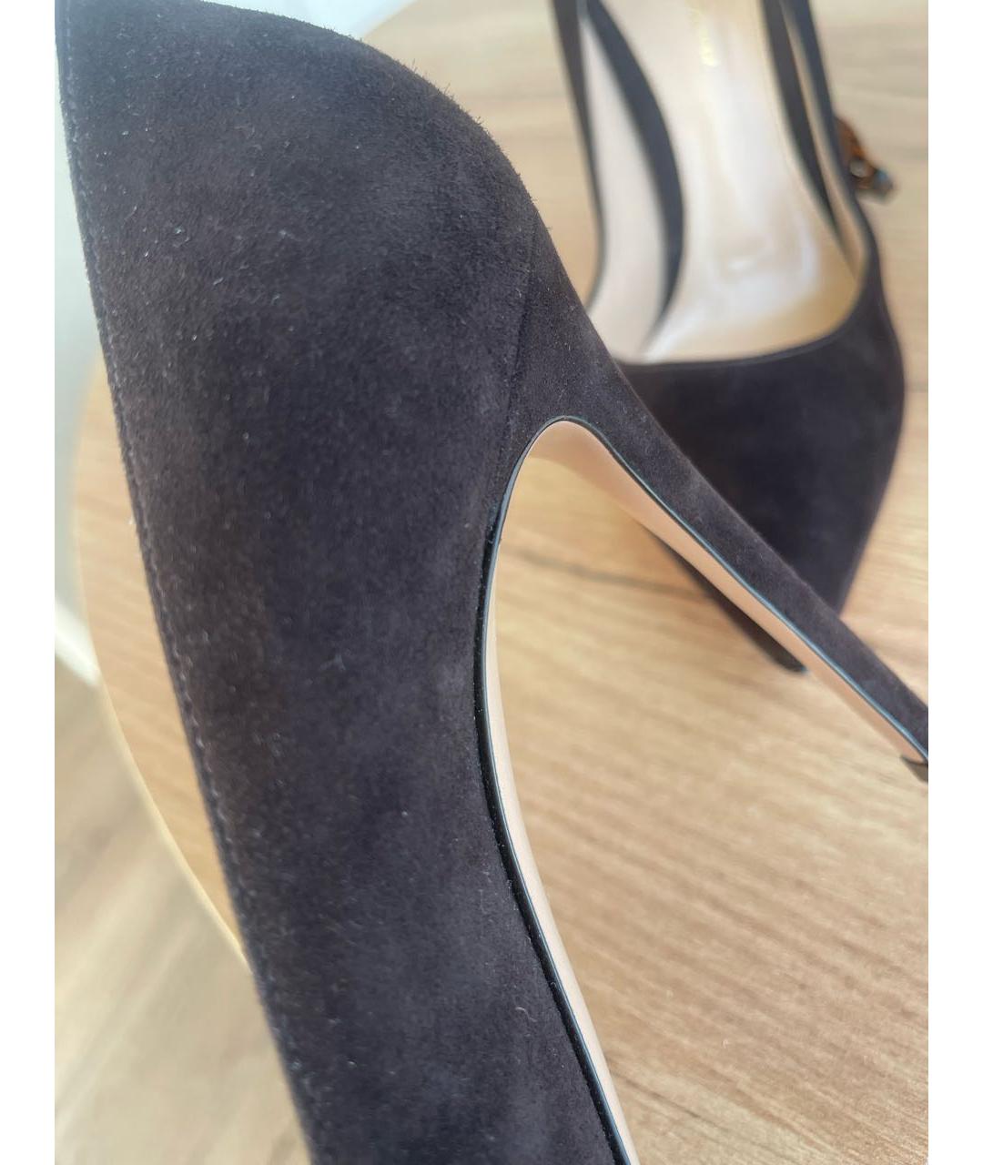 GIANVITO ROSSI Коричневые замшевые туфли, фото 8