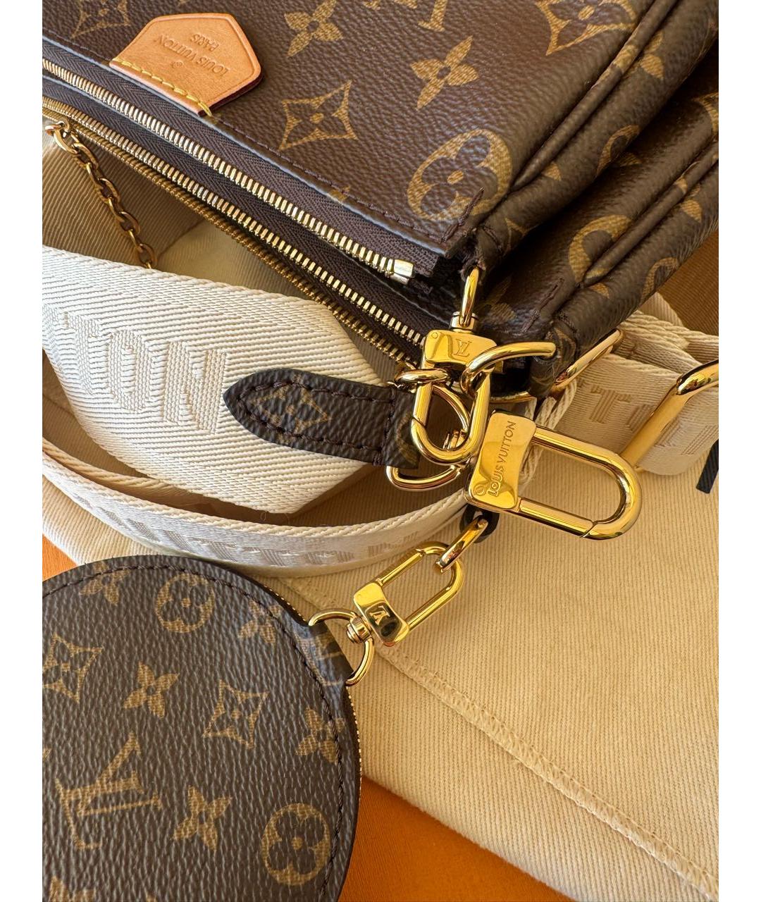 LOUIS VUITTON Коричневая сумка через плечо из канвы, фото 4